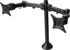 img 4 attached to SIIG Dual Monitor Desk Mount - Tilt, Swivel, Rotate, 🖥️ Extend - for 13 to 27 Inches Screens - Black (CE-MT0Q11-S1)