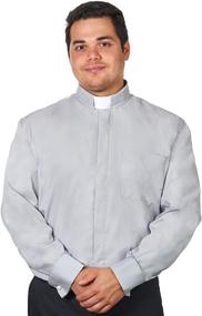 img 1 attached to Mens Collar Clergy Shirt Sleeves: Stylish Men's Clothing for any Occasion