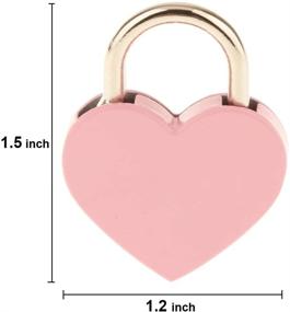 img 2 attached to 💖 Set of 3 Mini Pink Metal Heart Shaped Padlocks with Keys for Jewelry Storage Box and Diary Book