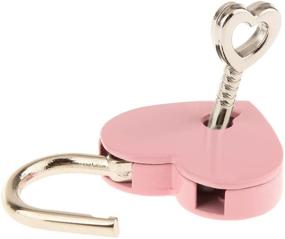 img 1 attached to 💖 Set of 3 Mini Pink Metal Heart Shaped Padlocks with Keys for Jewelry Storage Box and Diary Book