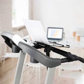 img 1 attached to 🏃 Adjustable Ergonomic Notebook Mount Stand for Treadmills - VIVO Universal Laptop Treadmill Desk, Stand-TDML1