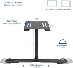 img 3 attached to 🏃 Adjustable Ergonomic Notebook Mount Stand for Treadmills - VIVO Universal Laptop Treadmill Desk, Stand-TDML1