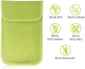 img 3 attached to 📱 Green Cell Phone Faraday Bag with RFID, Key FOB, GPS, UHF, IP Trace Blocking - Privacy Protector Case Sleeve