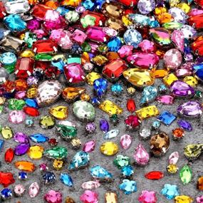 img 4 attached to 💎 Acrylic Flatback Rhinestone Crystals for Sewing Decorations