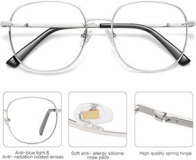 img 2 attached to Stylish SOJOS Blue Light Blocking Glasses for Women: AURORA SJ1137