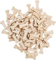 🐾 craft your canine creations: cosmos pack of 100 unfinished wood dog bone cutouts for diy project decoration and painting logo