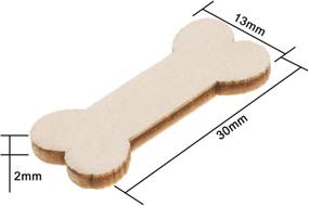 img 3 attached to 🐾 Craft Your Canine Creations: Cosmos Pack of 100 Unfinished Wood Dog Bone Cutouts for DIY Project Decoration and Painting