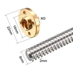 img 1 attached to Uxcell Stainless Copper Thread Printer Power Transmission Products for Linear Motion Products