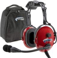 🎧 rugged air ra250 red child headset: general aviation, 3.5mm input jack, music playback, 24db noise reduction logo