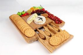 img 3 attached to Natural Premium Bamboo Cheese Board