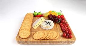 img 2 attached to Natural Premium Bamboo Cheese Board