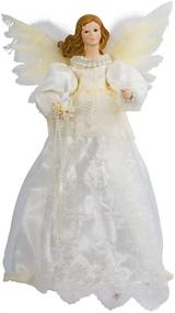img 2 attached to 🎄 Magical Charm for Christmas Trees: Kurt Adler Indoor 10-Light 14.5-Inch Ivory Angel Treetop