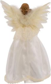 img 1 attached to 🎄 Magical Charm for Christmas Trees: Kurt Adler Indoor 10-Light 14.5-Inch Ivory Angel Treetop