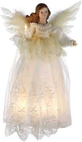 img 3 attached to 🎄 Magical Charm for Christmas Trees: Kurt Adler Indoor 10-Light 14.5-Inch Ivory Angel Treetop