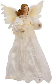 img 4 attached to 🎄 Magical Charm for Christmas Trees: Kurt Adler Indoor 10-Light 14.5-Inch Ivory Angel Treetop