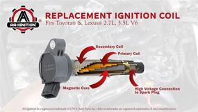 img 1 attached to 🔥 Катушка зажигания - Заменяет 90919-A2007 - Совместима с автомобилями Toyota, Lexus и Scion с объемом двигателя 2,7 и 3,5 л V6 - Подходит для Camry V6, Avalon, Sienna, Rav4 и других моделей.