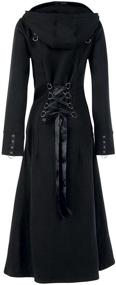 img 1 attached to 🖤 Stylish and Mysterious: DarcChic Women's Raven Coat - Black Gothic, Full Length and Steampunk-inspired