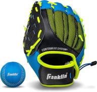 🧤 franklin sports teeball glove - youth fielding glove (left & right handed) - neo-grip - synthetic leather baseball glove (9.0 inch) - ready to play with ball logo