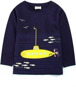 img 4 attached to 👕 Coralup Children's Long Sleeve Cotton T-Shirt | Unisex (Ages 1-7)