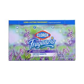 img 3 attached to Clorox BB0191 Fraganzia Fabric Softener Dryer Sheets - 105 Count Lavender Scented Laundry Sheets for Fresh & Fragrant Clothes