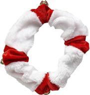 🔔 white and red christmas plush bell collar by midlee logo