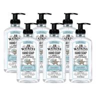 🌊 j.r. watkins gel hand soap: ocean breeze, usa made, cruelty free - 6 pack, 11 fl oz logo