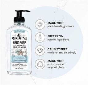 img 3 attached to 🌊 J.R. Watkins Gel Hand Soap: Ocean Breeze, USA Made, Cruelty Free - 6 Pack, 11 Fl Oz