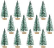 🎄 tabletop christmas tree mini 12-pack - xmas home decorations, 4.25 x 2 inches logo