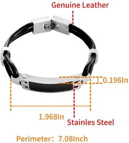 img 3 attached to 📿 Customizable Stainless Steel Cremation Bracelet: A Personalized Keepsake for Boys' Jewelry