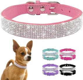 img 1 attached to 💎 Dazzling Rhinestone Dog Collar: Sparkling Crystal Diamond Pet Collar for Dogs and Cats