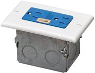 premium leviton 47605-acs j-box surge protective kit 🔌 for single ac power module - sleek white/blue design logo
