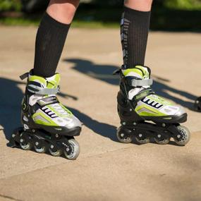 img 1 attached to 🌟 Discover the Ultimate Fun with 5th Element B2-100 Adjustable Kids Recreational Inline Skates