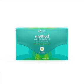 img 3 attached to 🌿 Method Dryer Sheets, Compostable and Plant-Based Fabric Softener, Static Reducer with Beach Sage Scent - 80 Sheets per Box, 6 Pack (480 Total Sheets), Packaging May Vary