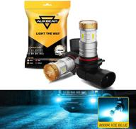 auxbeam 9005 9006 led fog light bulbs ice blue 10000 lumens 20w 9005/9006 led bulb 1860 smd chips 12v led 9005/9006 bulb high power (set of 2) logo