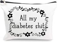 🎁 funny diabetic emergency kit cosmetic bag - all my diabetes shit - travel toiletry make-up case for women, grandma, grandpa, mom, dad, sister, brother - perfect birthday or christmas gifts! logo