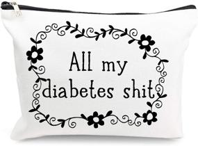 img 4 attached to 🎁 Funny Diabetic Emergency Kit Cosmetic Bag - All My Diabetes Shit - Travel Toiletry Make-Up Case for Women, Grandma, Grandpa, Mom, Dad, Sister, Brother - Perfect Birthday or Christmas Gifts!