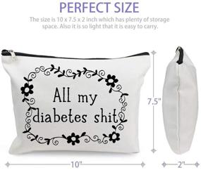 img 1 attached to 🎁 Funny Diabetic Emergency Kit Cosmetic Bag - All My Diabetes Shit - Travel Toiletry Make-Up Case for Women, Grandma, Grandpa, Mom, Dad, Sister, Brother - Perfect Birthday or Christmas Gifts!