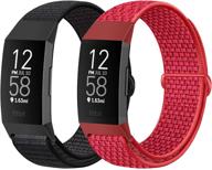 avod nylon watch bands compatible with fitbit charge 4/charge 3/se logo