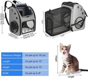 img 3 attached to 🐾 COVONO Expandable Pet Carrier Backpack: Ultra-Ventilated, Airline Approved for Cats, Dogs, and Small Animals - Perfect for Traveling, Hiking, Camping