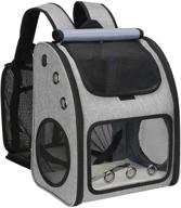 🐾 covono expandable pet carrier backpack: ultra-ventilated, airline approved for cats, dogs, and small animals - perfect for traveling, hiking, camping logo