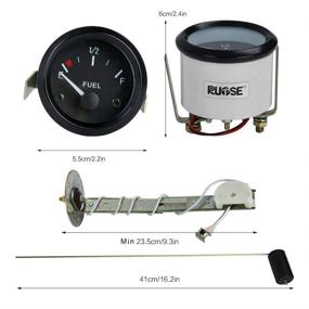 img 3 attached to 🚘 Rupse 2-inch 52mm Universal Fuel Level Gauge Meter for Cars and SUVs with Fuel Sensor, E-1/2-F Pointer, 12V