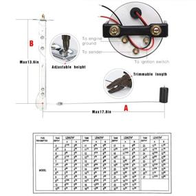 img 1 attached to 🚘 Rupse 2-inch 52mm Universal Fuel Level Gauge Meter for Cars and SUVs with Fuel Sensor, E-1/2-F Pointer, 12V