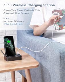 img 3 attached to 🔌 seenda 3-in-1 Multi-Device Wireless Charging Stand with Built-in AC Adapter, 2 USB Ports – Compatible with iPhone SE2020, 11, XS Max, XR, X, 8 Plus, Galaxy S20, S10, Note10