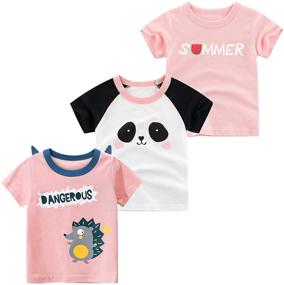 img 4 attached to 🦔 Adorable Hedgehog-themed Toddler T Shirts for Girls - JUNOAI Crewneck Collection