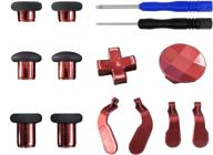 🎮 enhance your gaming experience with red 12 in 1 metal replacement thumbsticks, d-pads, paddles for xbox one elite series 1 controller logo
