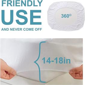img 1 attached to Seward Park Full Size Mattress Protector: 100% Waterproof, Washable & Vinyl-Free Cover with Deep Pocket | Soft Premium Fitted Cotton Terry for Noiseless & Breathable Sleep Experience