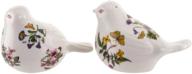 🐦 white portmeirion botanic garden bird salt & pepper shakers logo