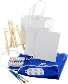 img 4 attached to 🎨 Artlicious - All-in-One Easel Set - Easel Stand, Canvas Panels, Acrylic Paints, Brushes & Palette (15 Piece Set)