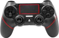 🎮 black red ps4 wireless controller - dualshock 4 c200 gamepad with touch panel, dual vibration, and remote control joystick for playstation 4 gaming console логотип