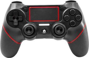 img 4 attached to 🎮 Black Red PS4 Wireless Controller - DualShock 4 C200 Gamepad with Touch Panel, Dual Vibration, and Remote Control Joystick for Playstation 4 Gaming Console